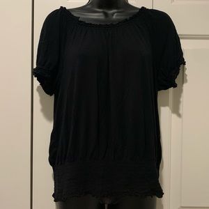 ⭐️ bundle sale ⭐️
 black cinched waist top size L petite